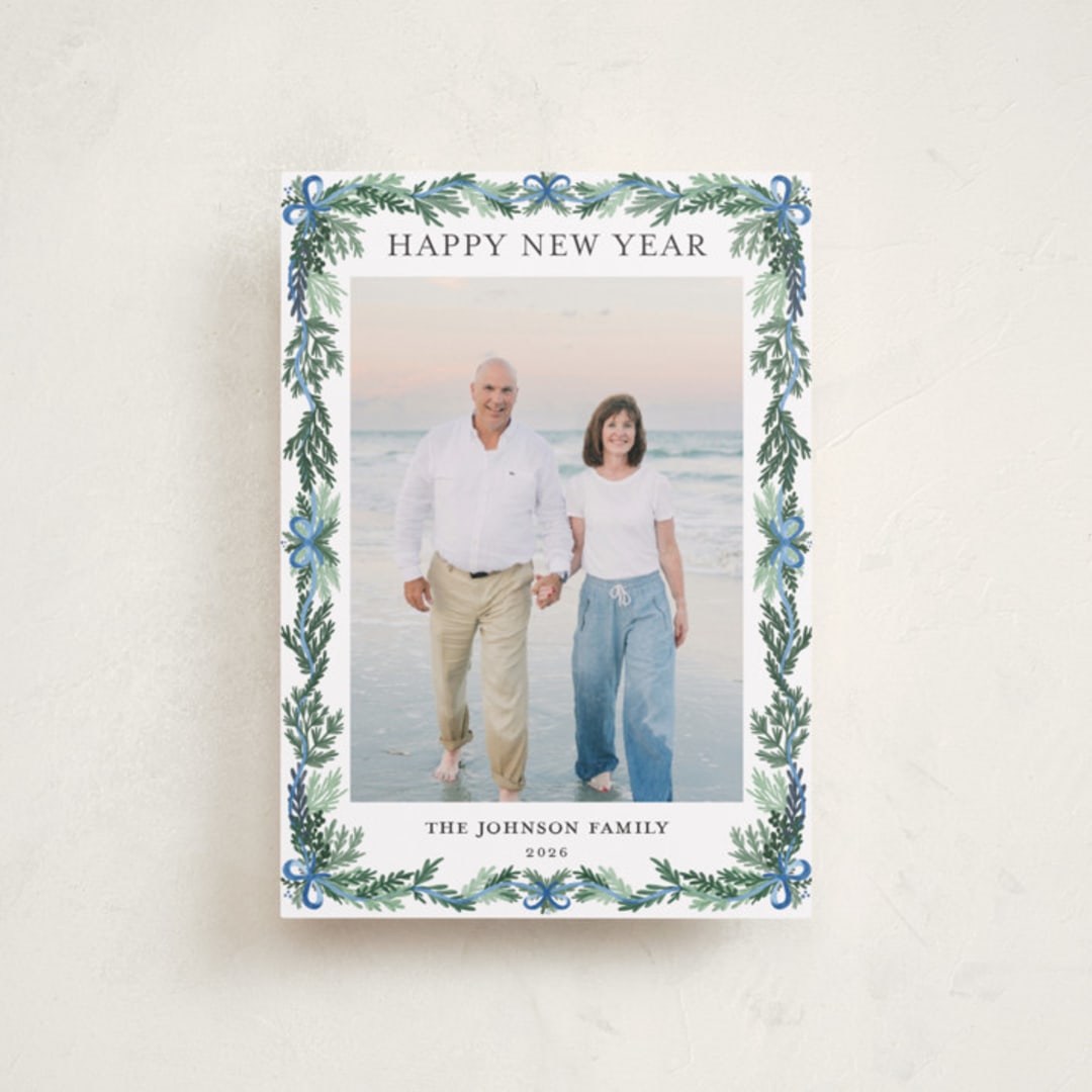 "traditional christmas" - Holiday Cards in Frosty Blue by Angel Walker - Front