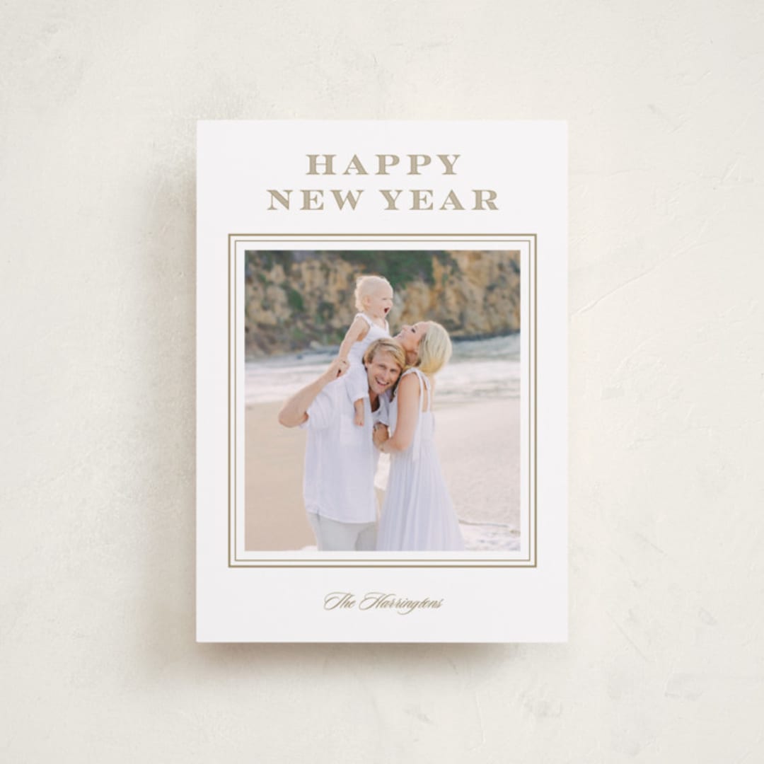 "Resort style" - Holiday Cards in Caramel by Stacey Meacham - Front