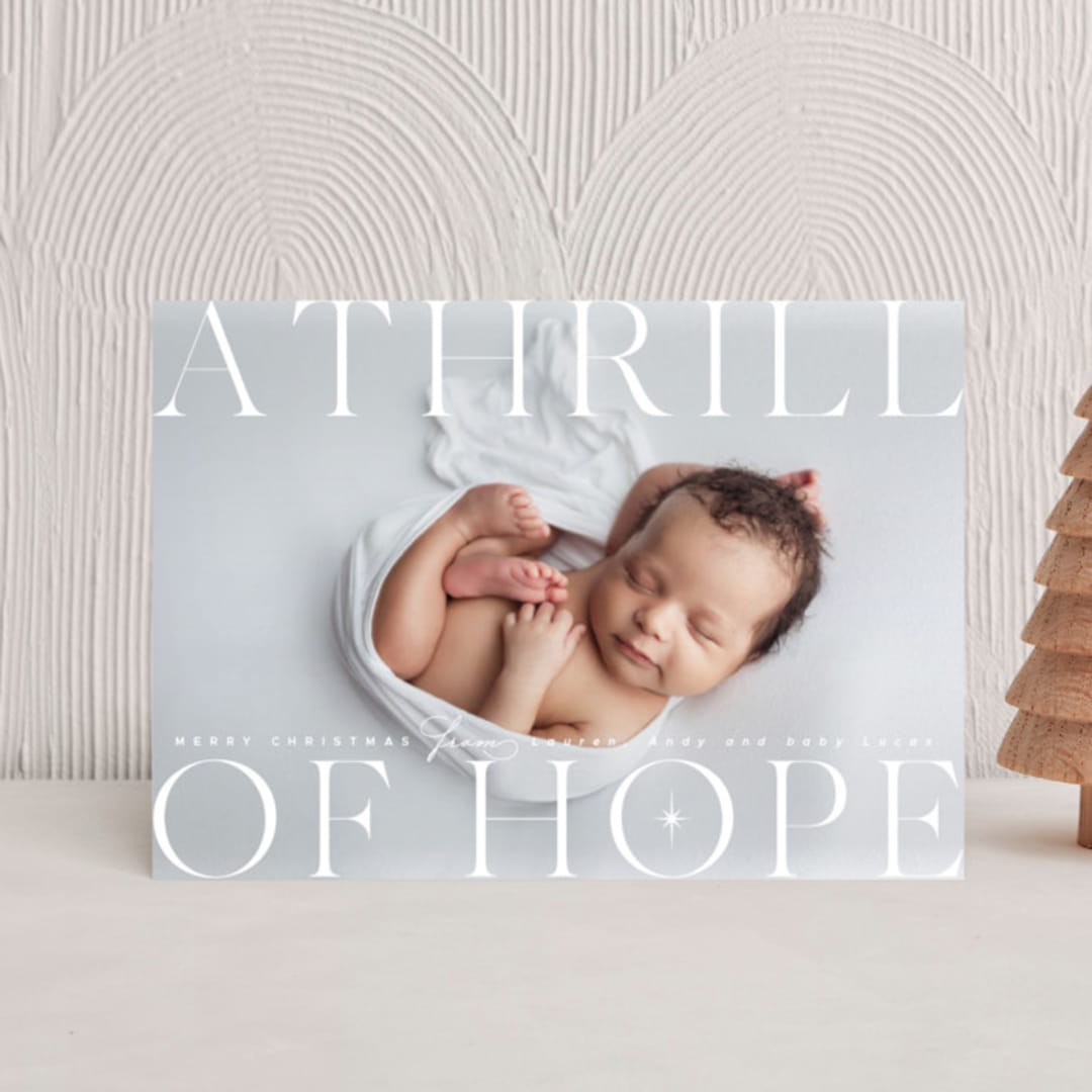 "A modern thrill of hope" - Holiday Cards in Starlight by Orasie - Front