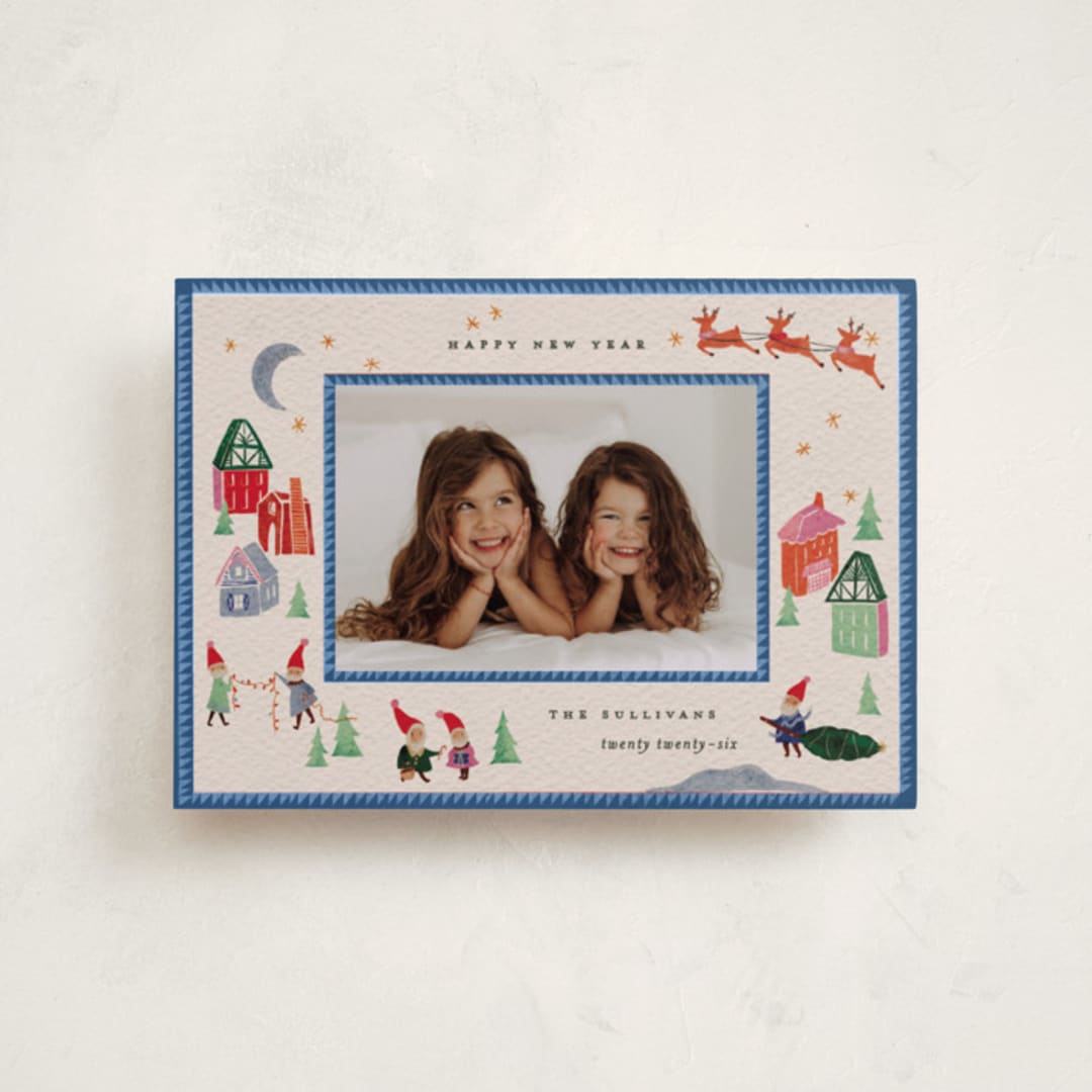 "North Pole Party" - Holiday Cards in Glacier by Julie Murray - Front