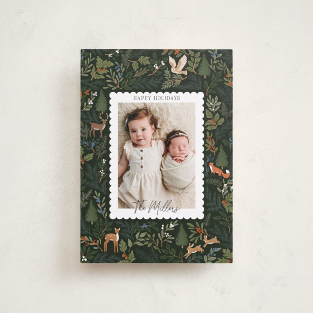 "Woodland Folk" - Holiday Cards in Forest by Elly - Front