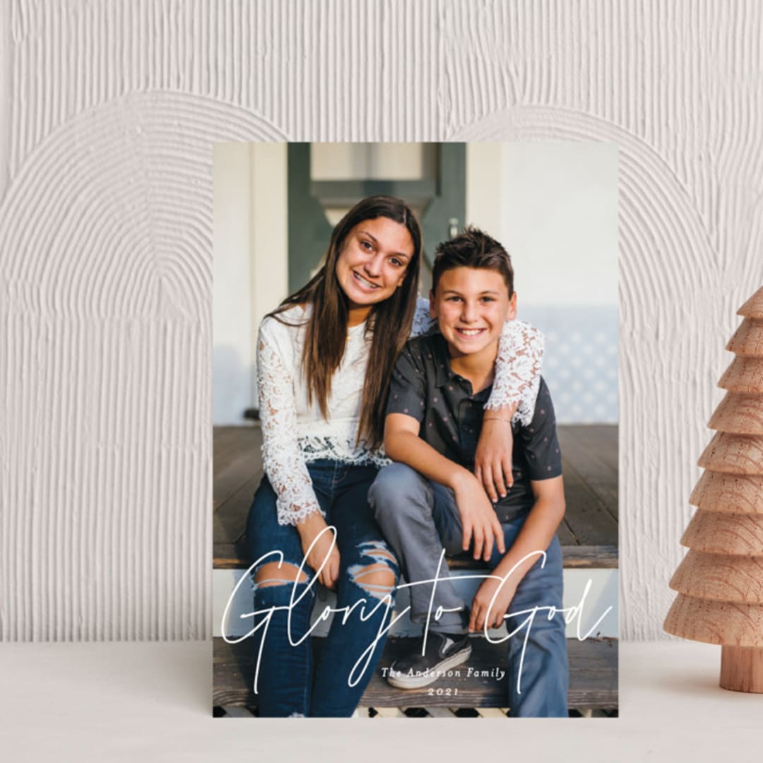 "Glorious Love" - Holiday Cards in Snowflake by Ana Sharpe - Front