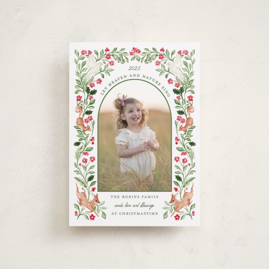 "Noelle" - Holiday Cards in Holly by Sarah Knight - Front