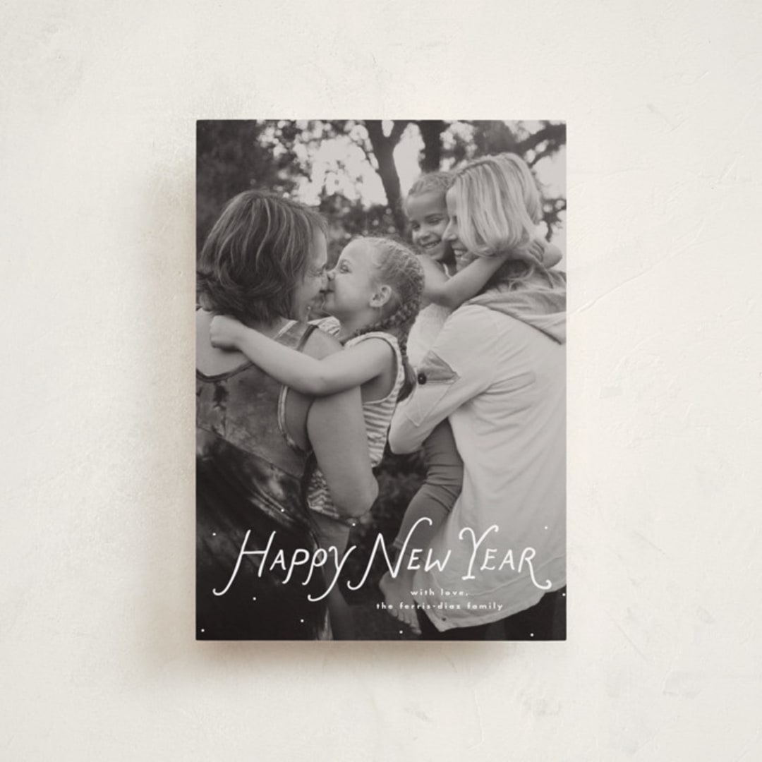 "Handwritten happy" - Holiday Cards in Penguin by Lea Delaveris - Front