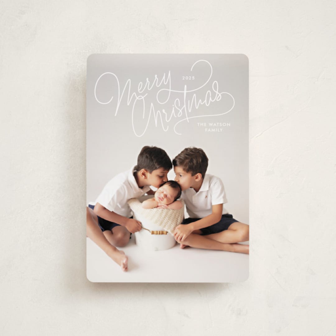 "Up Top" - Holiday Cards in Snow by Lauren Chism - Front