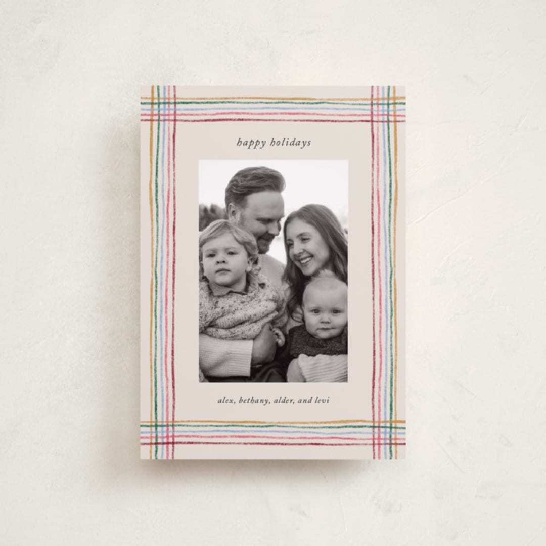 "Merry Little Lines" - Holiday Cards in Gumdrop by Kercia Jane - Front