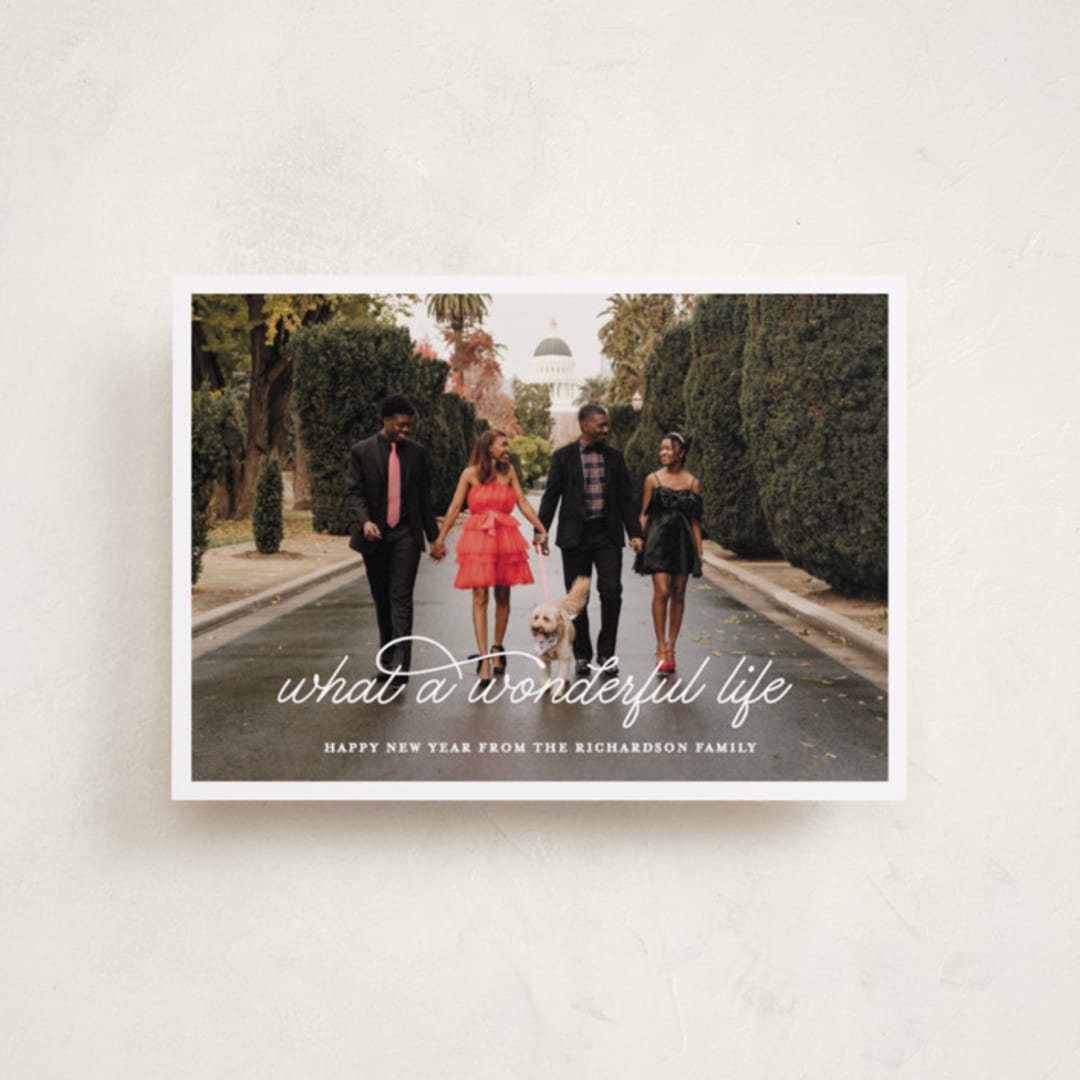 "What A Wonderful Life" - Holiday Cards in Snowflake by Leah Ragain - Front