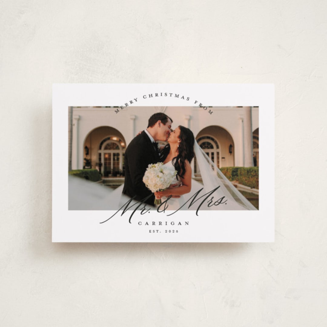 "MR. AND MRS." - Holiday Cards in Veil by Pink House Press - Front