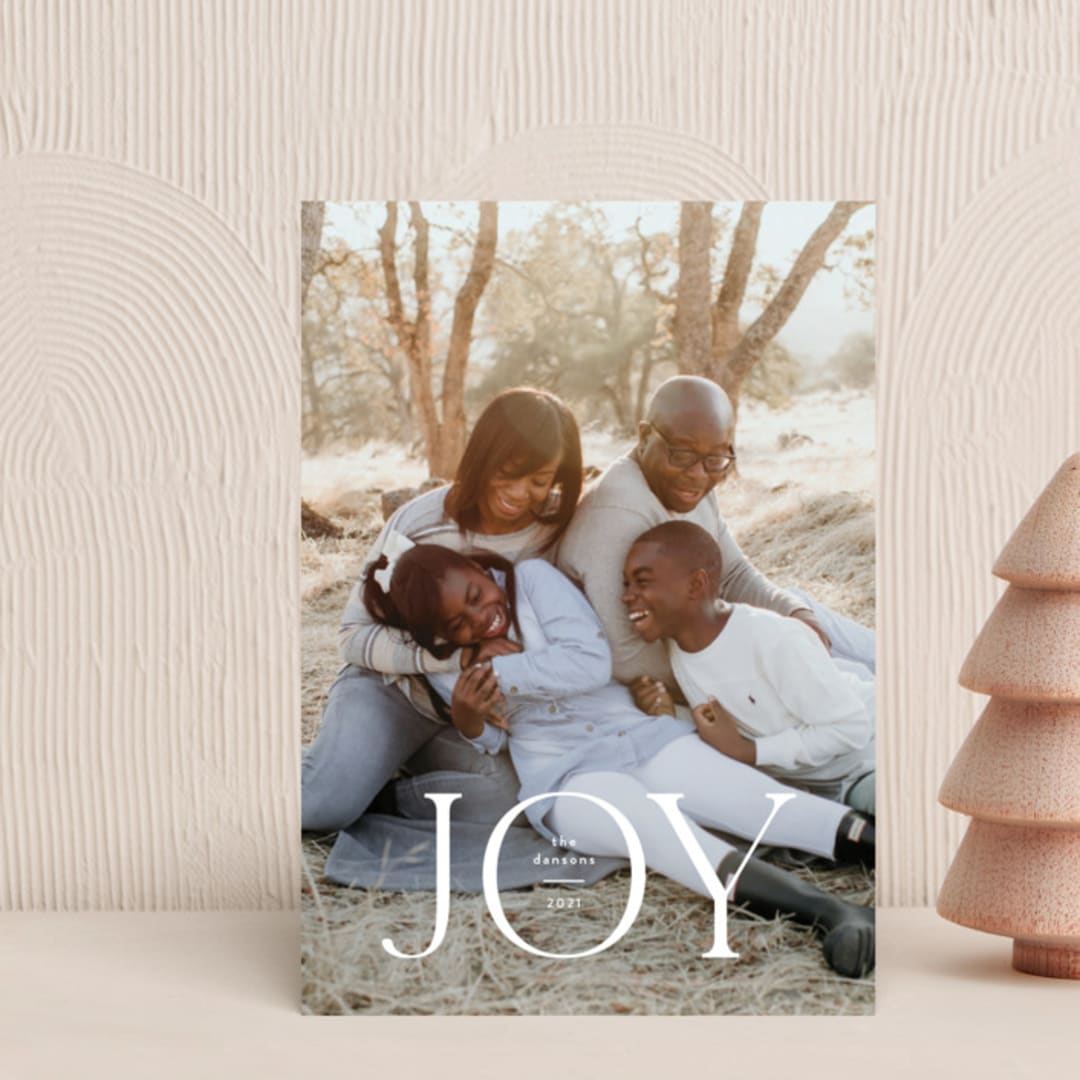 "Joyful Tidings" - Holiday Cards in Snowfall by Susan Asbill - Front