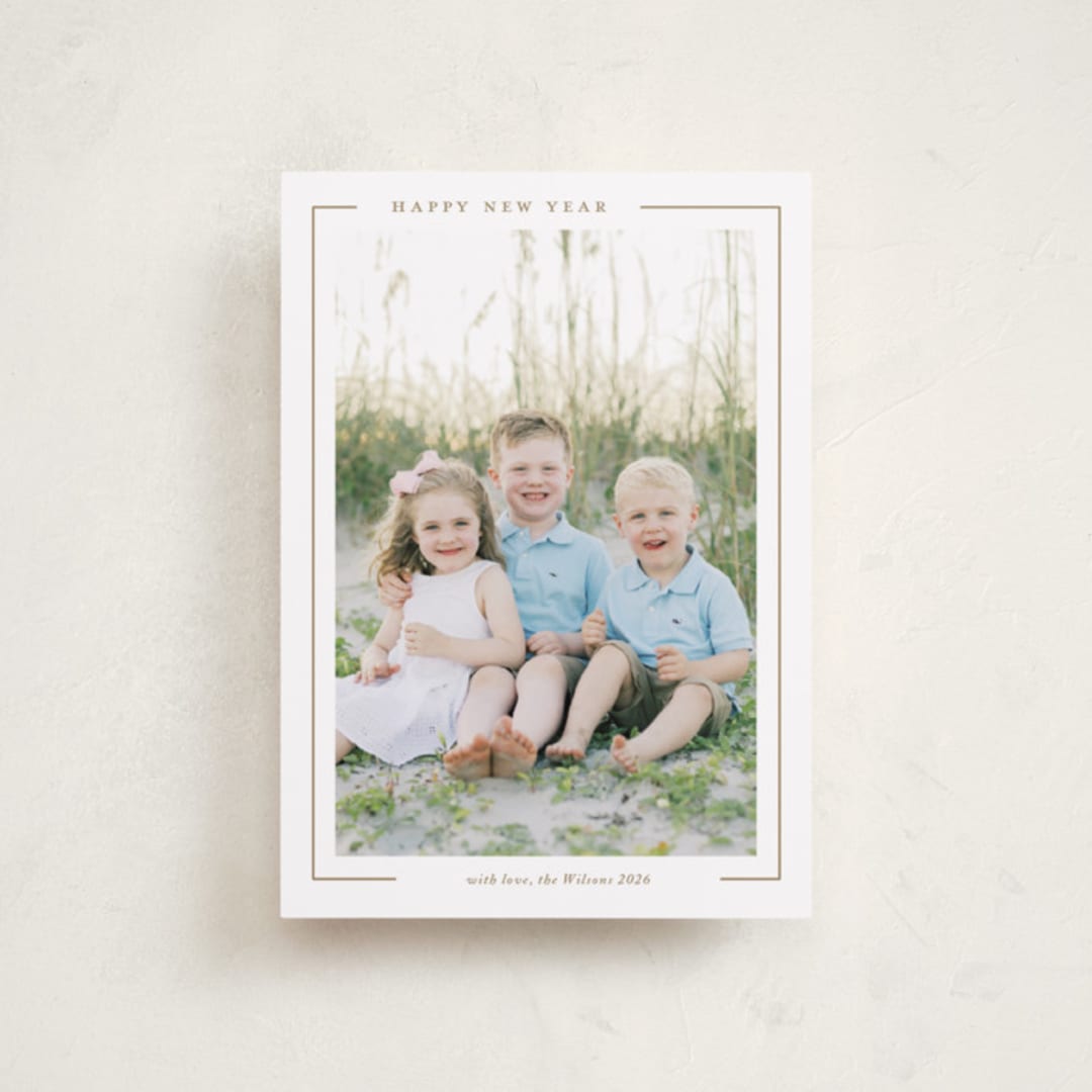 "Minimalist Magic" - Holiday Cards in Snow by Yaling Hou Suzuki - Front