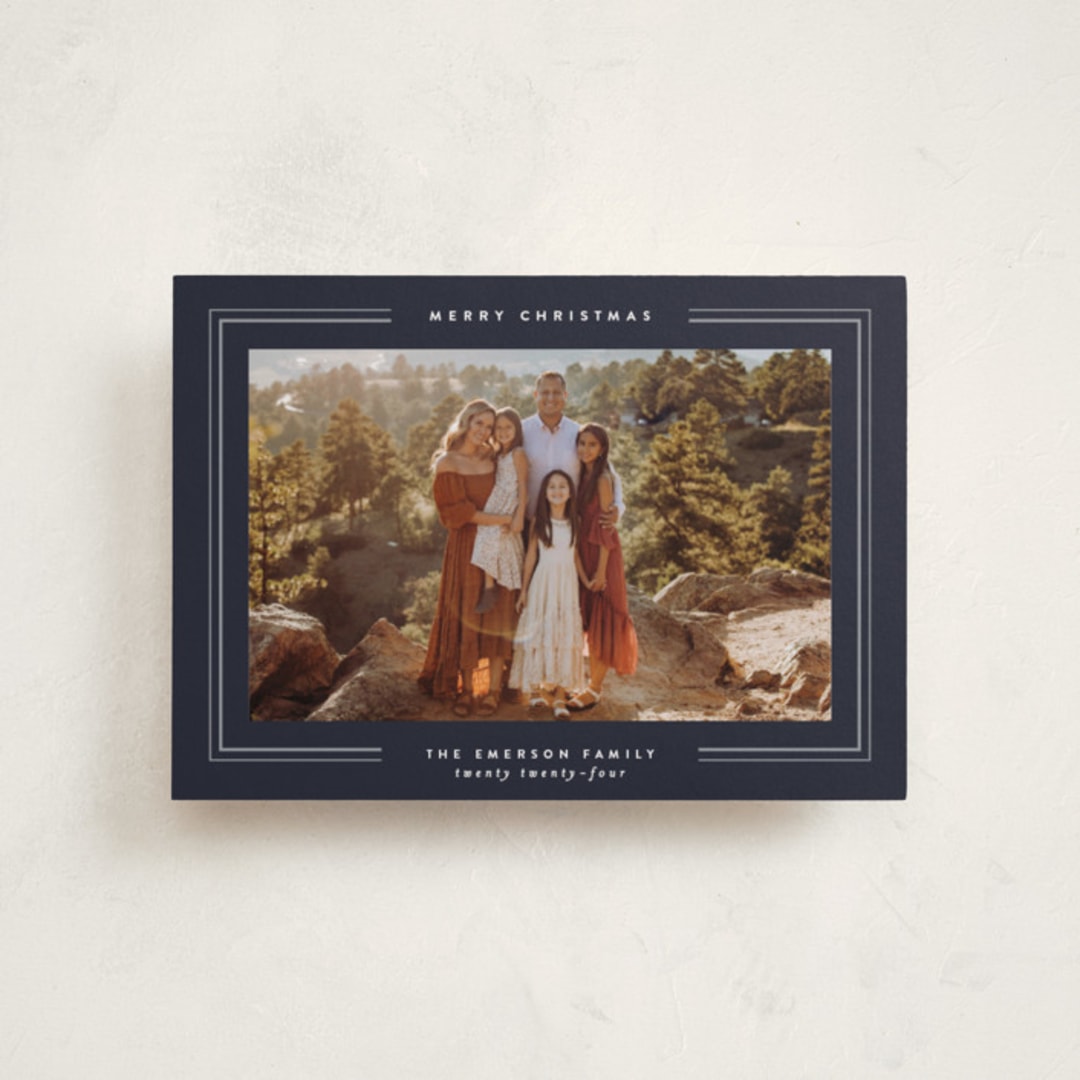 "Christmas Classic" - Holiday Cards in Navigation by Design Lotus - Front