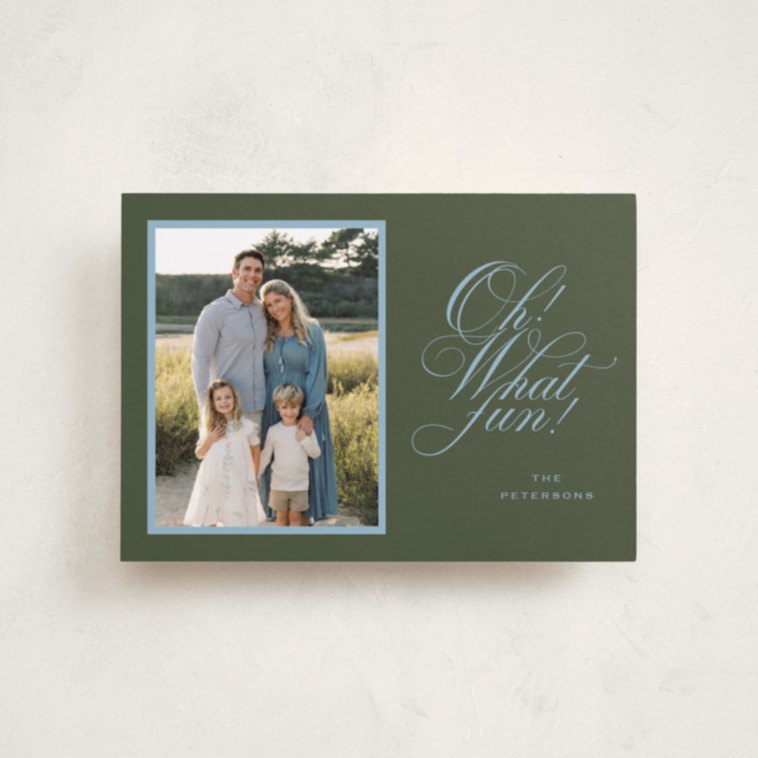 "Family Traditions" - Holiday Cards in Evergreen by Erin Hodges - Front