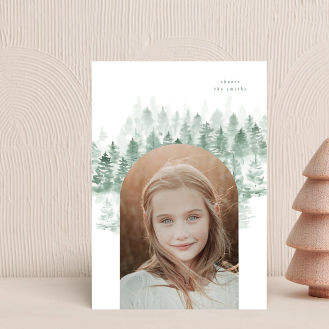 "snow mountains" - Holiday Cards in Snow by Phrosné Barwood - Front