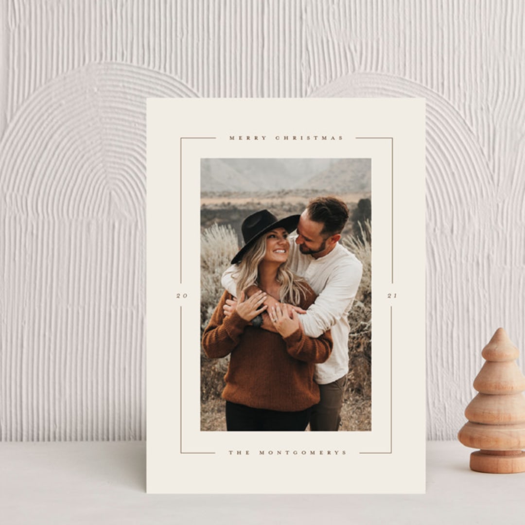 "Delicate Frame" - Holiday Cards in Cinnamon by Ekko Studio - Front