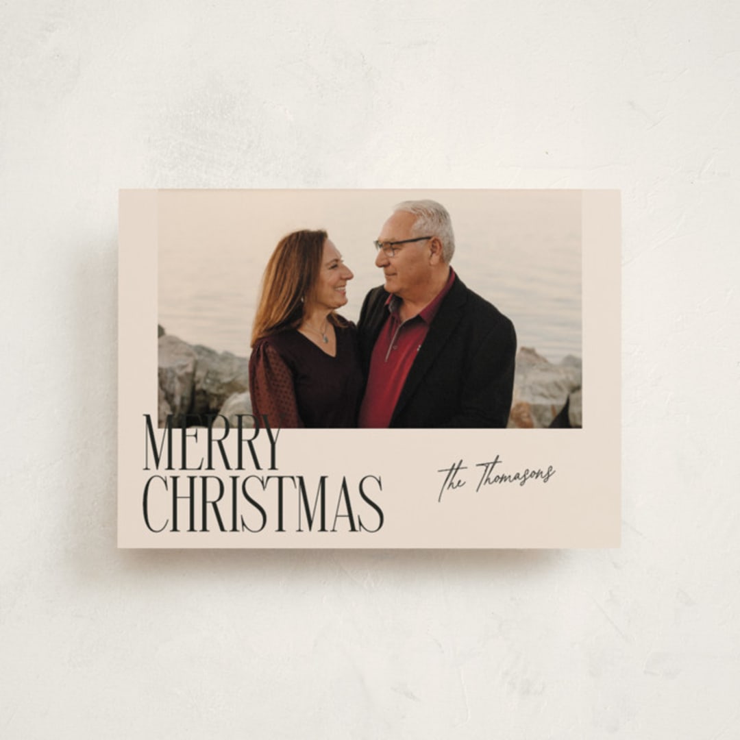 "Merry Stack" - Holiday Cards in Eggnog by Ekko Studio - Front