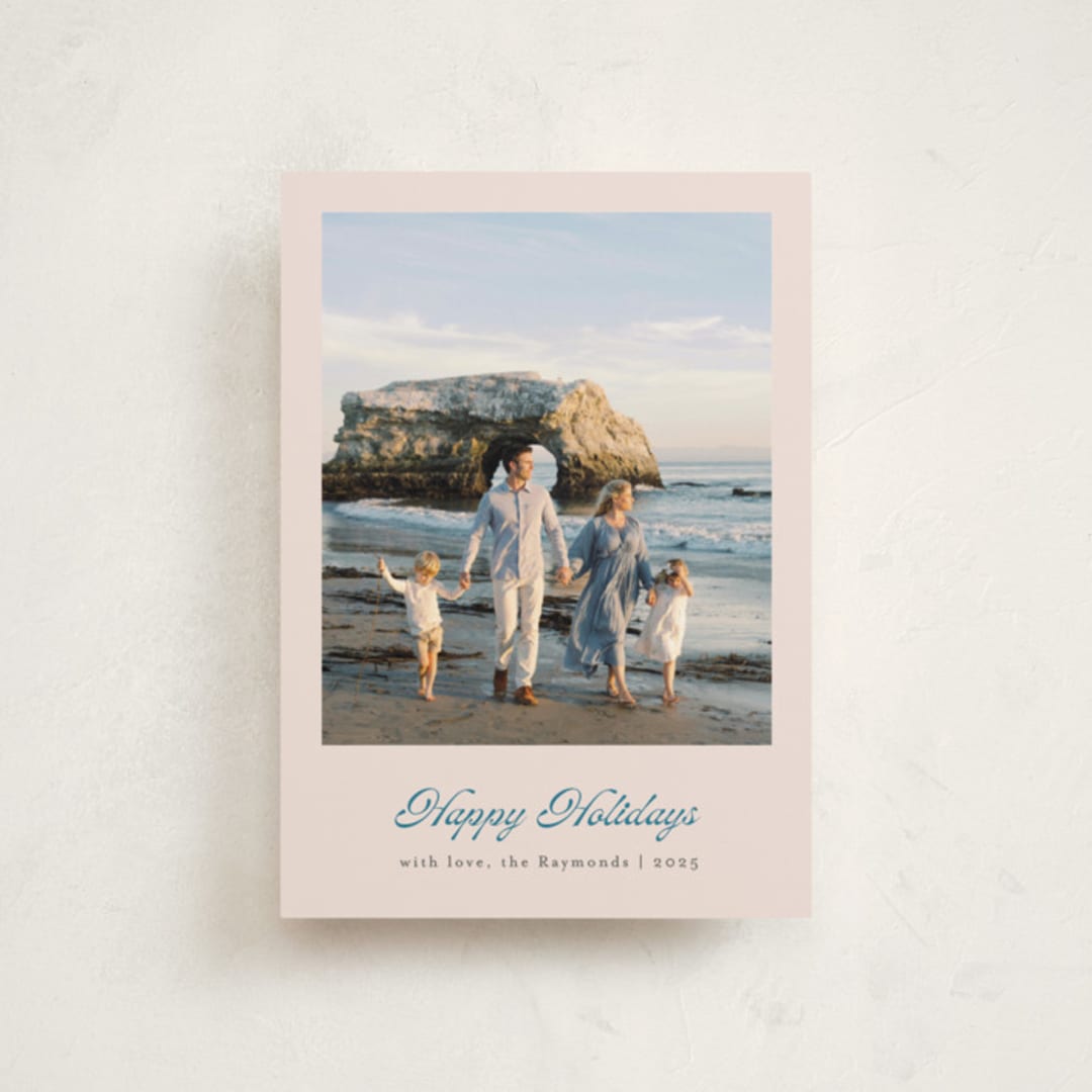 "Scripted Holiday" - Holiday Cards in Wintermint by Mansi Verma - Front