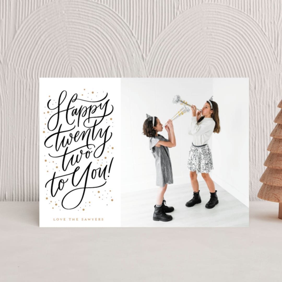 "Happy 22" - Holiday Cards in Sparkle by Erin German - Front
