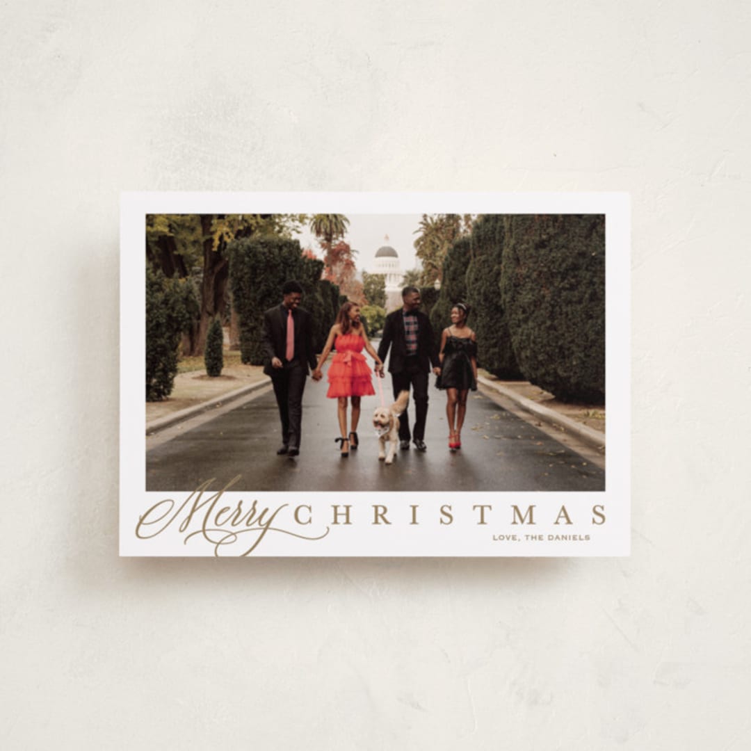 "Footnote" - Holiday Cards in Honey by Carolyn MacLaren - Front