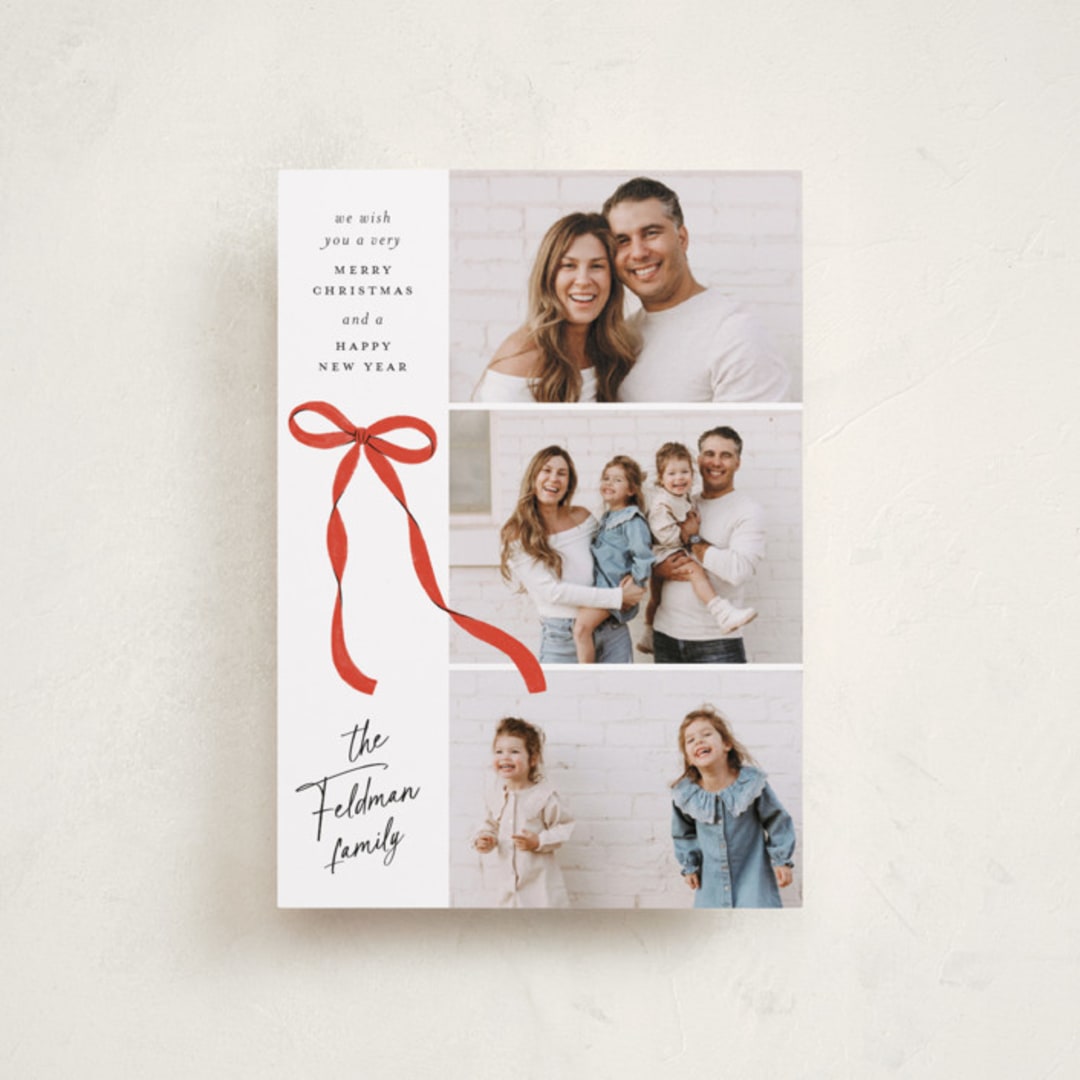 "Ascend" - Holiday Cards in Poinsettia by Paper Raven Co. - Front
