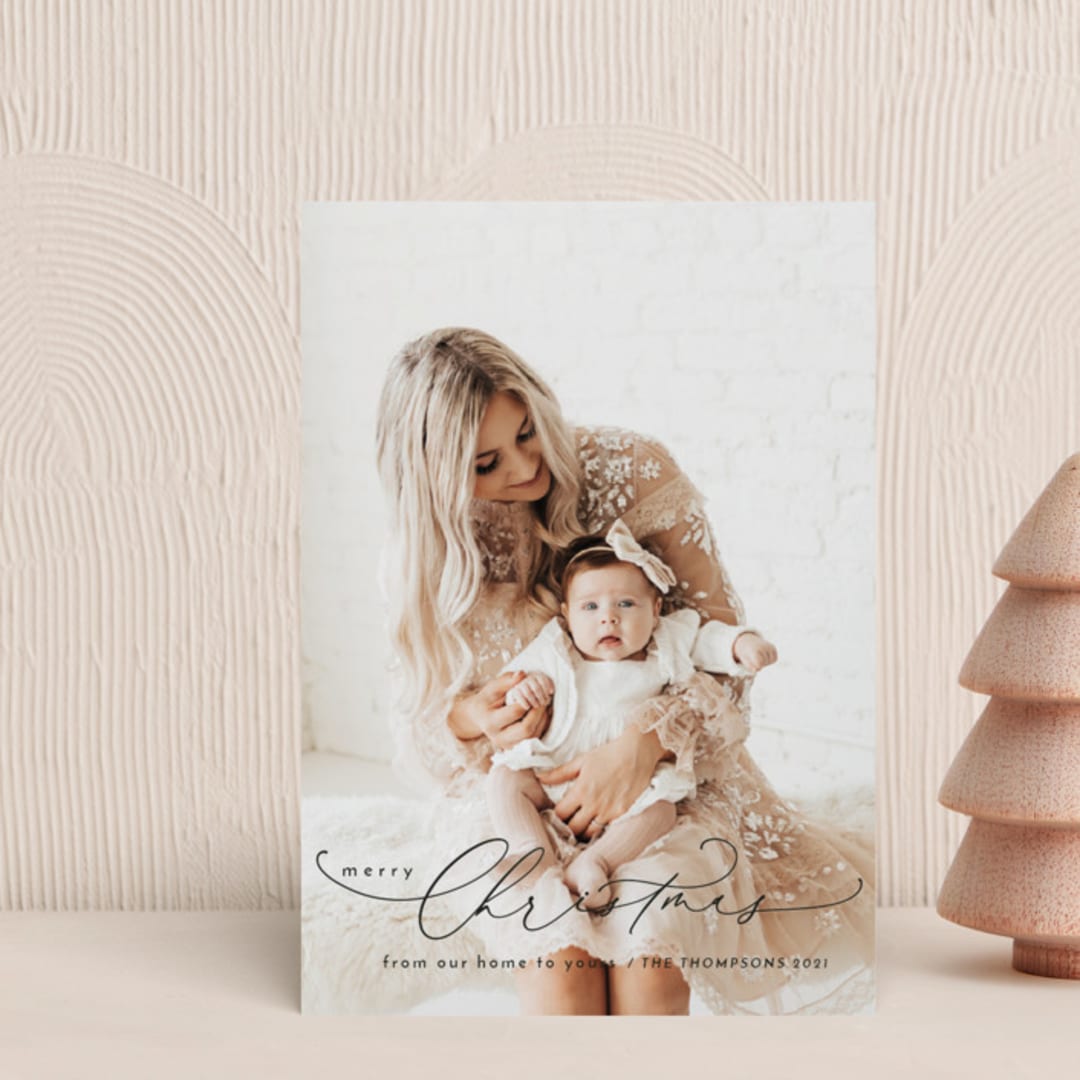 "From our home to yours" - Holiday Cards in Midnight by Yaling Hou Suzuki - Front