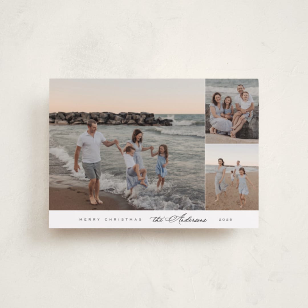 "Elegant Trio" - Holiday Cards in Snow by Nicole Walsh - Front