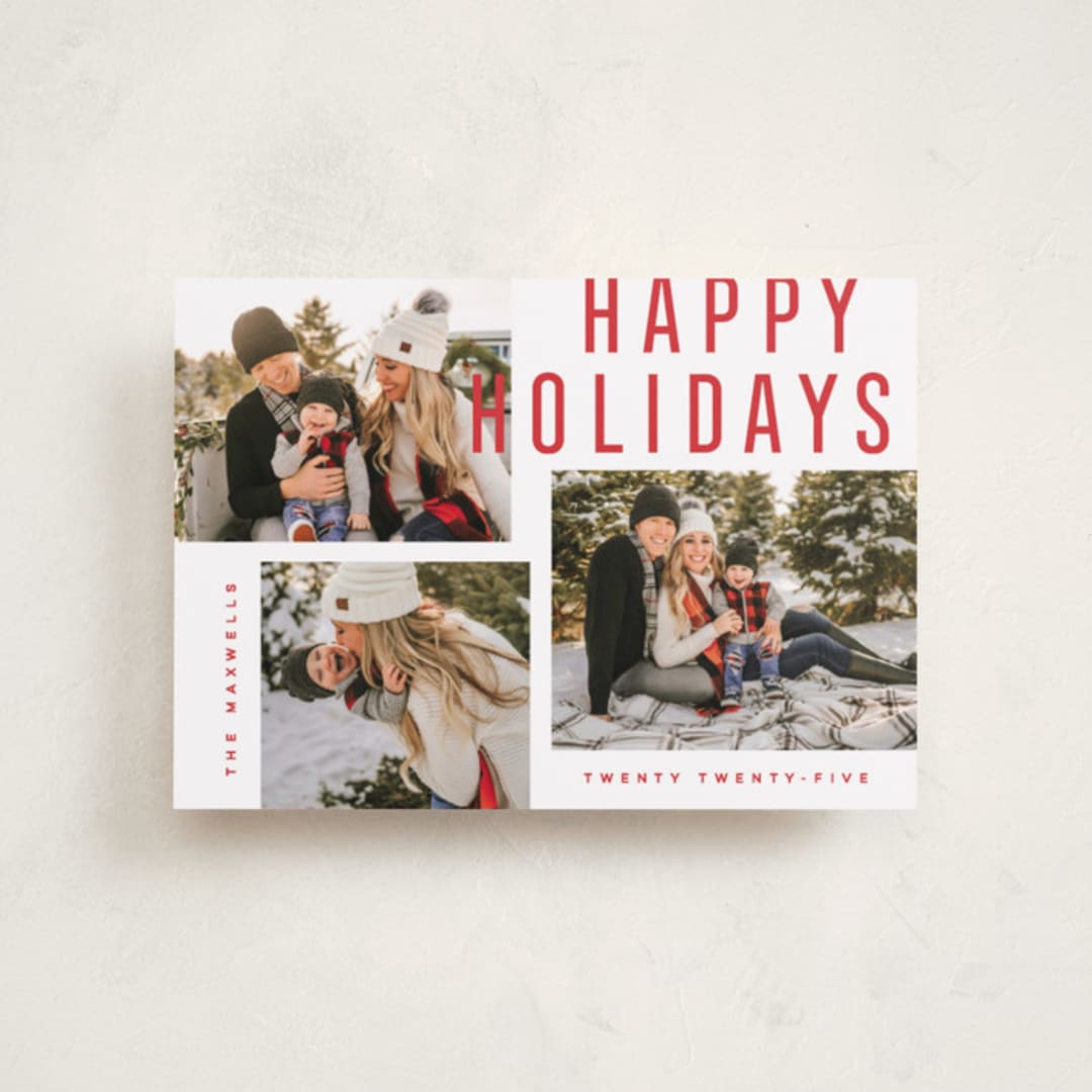 "Telluride" - Holiday Cards in Candy Cane by Kristie Kern - Front