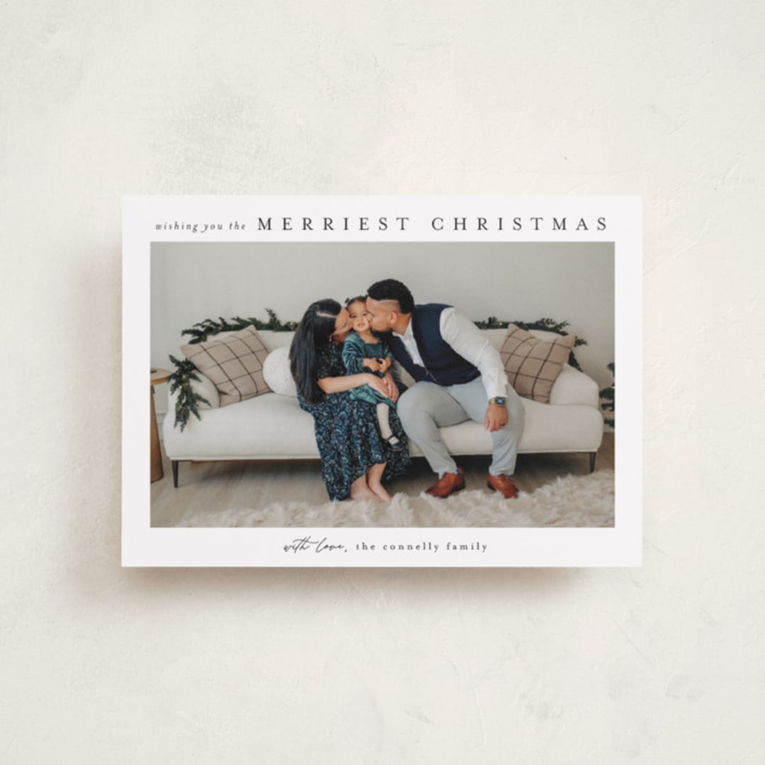 "Frame of Happiness" - Holiday Cards in Snow by Chris Griffith - Front