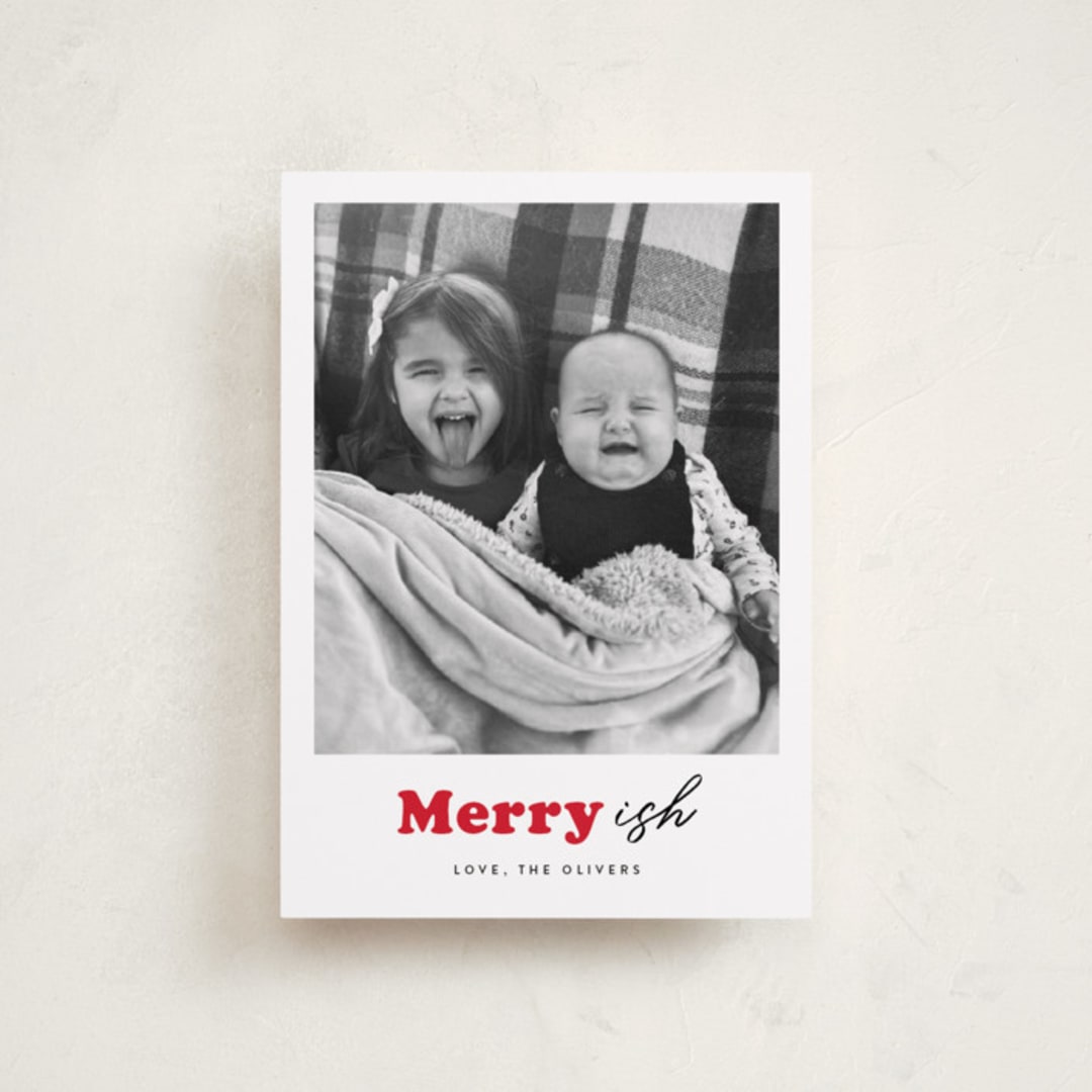 "Festive-ish" - Holiday Cards in Holly by Carrie ONeal - Front