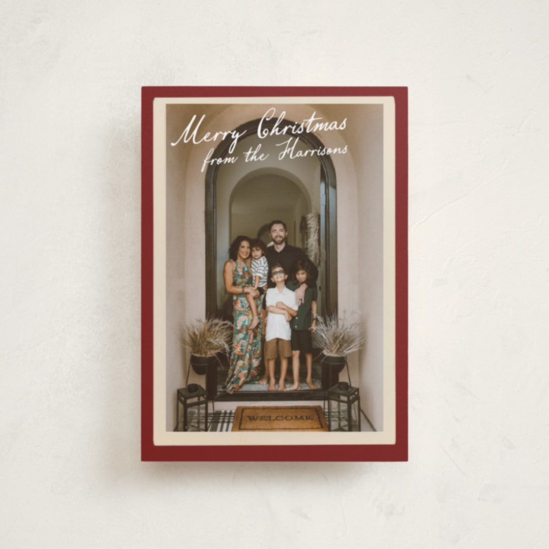 "Vintage photo card" - Holiday Cards in Berry by Maja Cunningham - Front