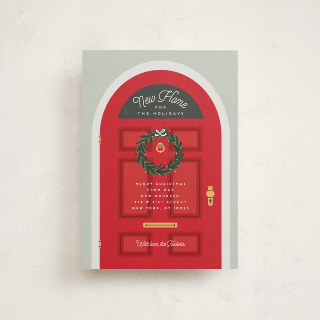 "holiday move" - Holiday Cards in Poinsettia by Erica Krystek - Front