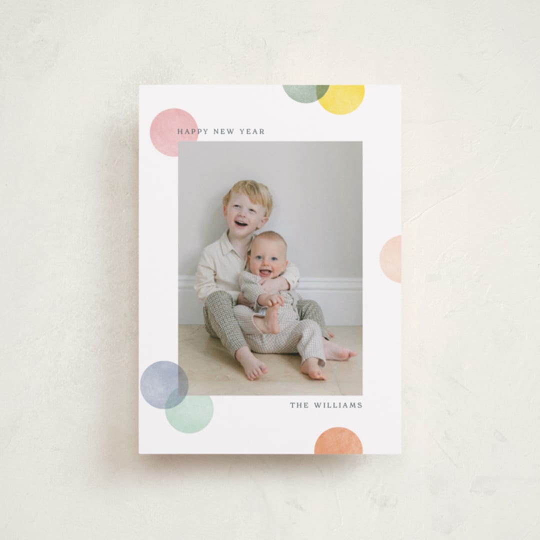 "Colorblock Confetti" - Holiday Cards in Confetti Cake by Robert and Stella - Front