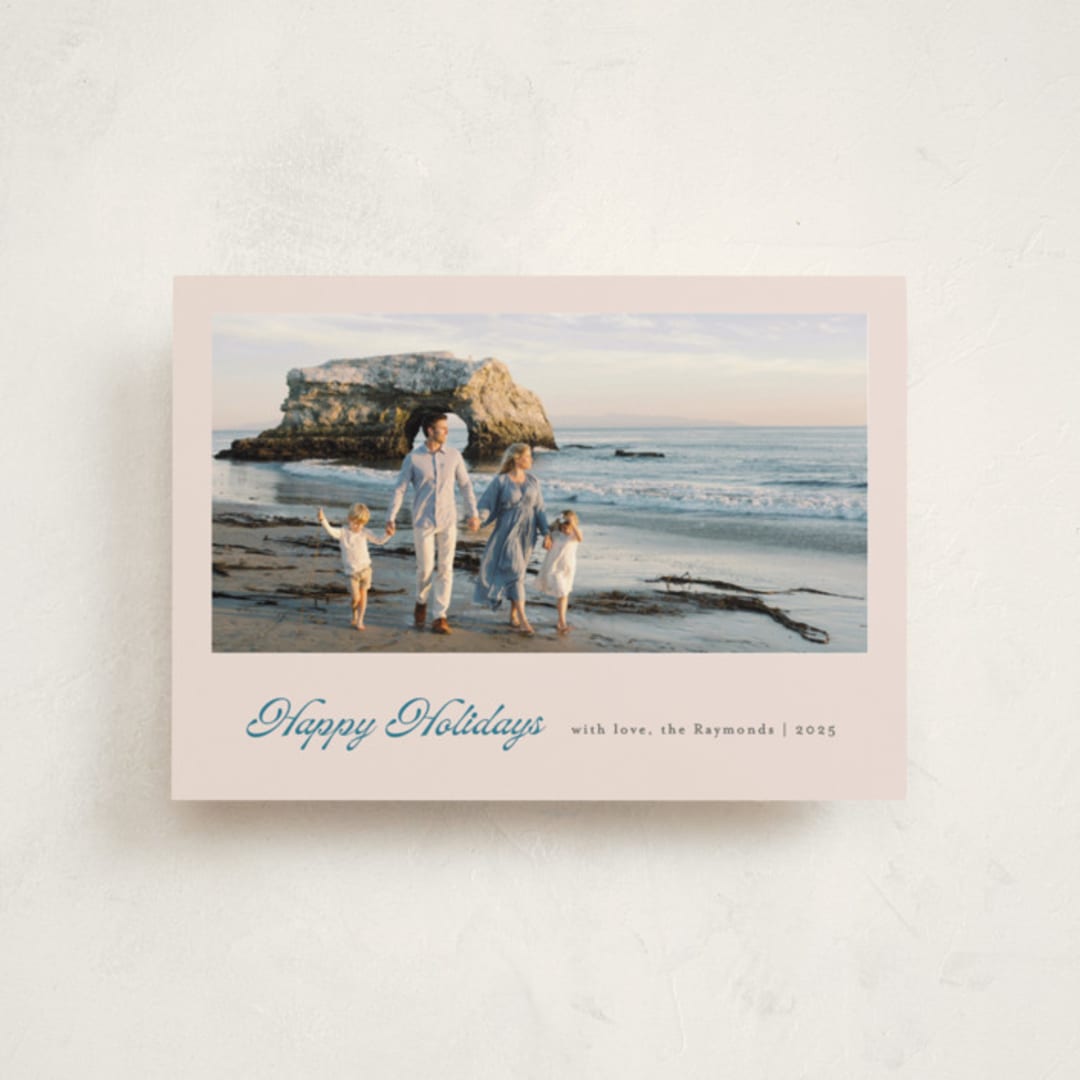 "Scripted Holiday" - Holiday Cards in Wintermint by Mansi Verma - Front