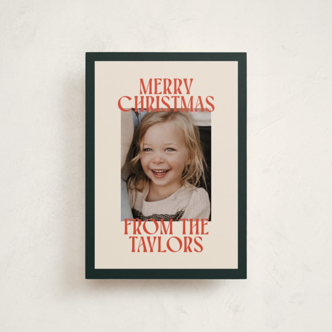 "Cheerful Stack" - Holiday Cards in Mistletoe by Ekko Studio - Front