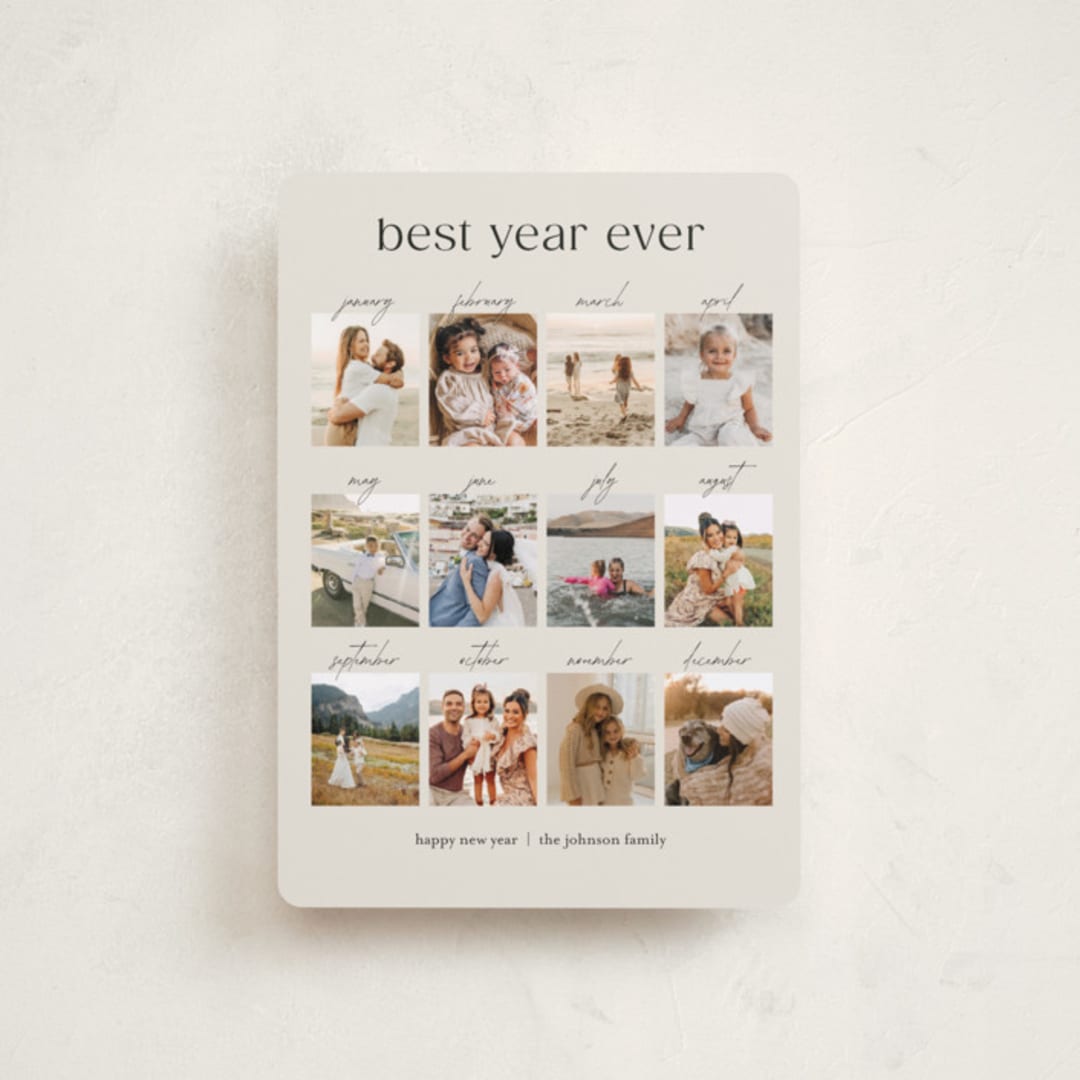 "Best Year" - Holiday Cards in Crêpe by Olivia Williams - Front