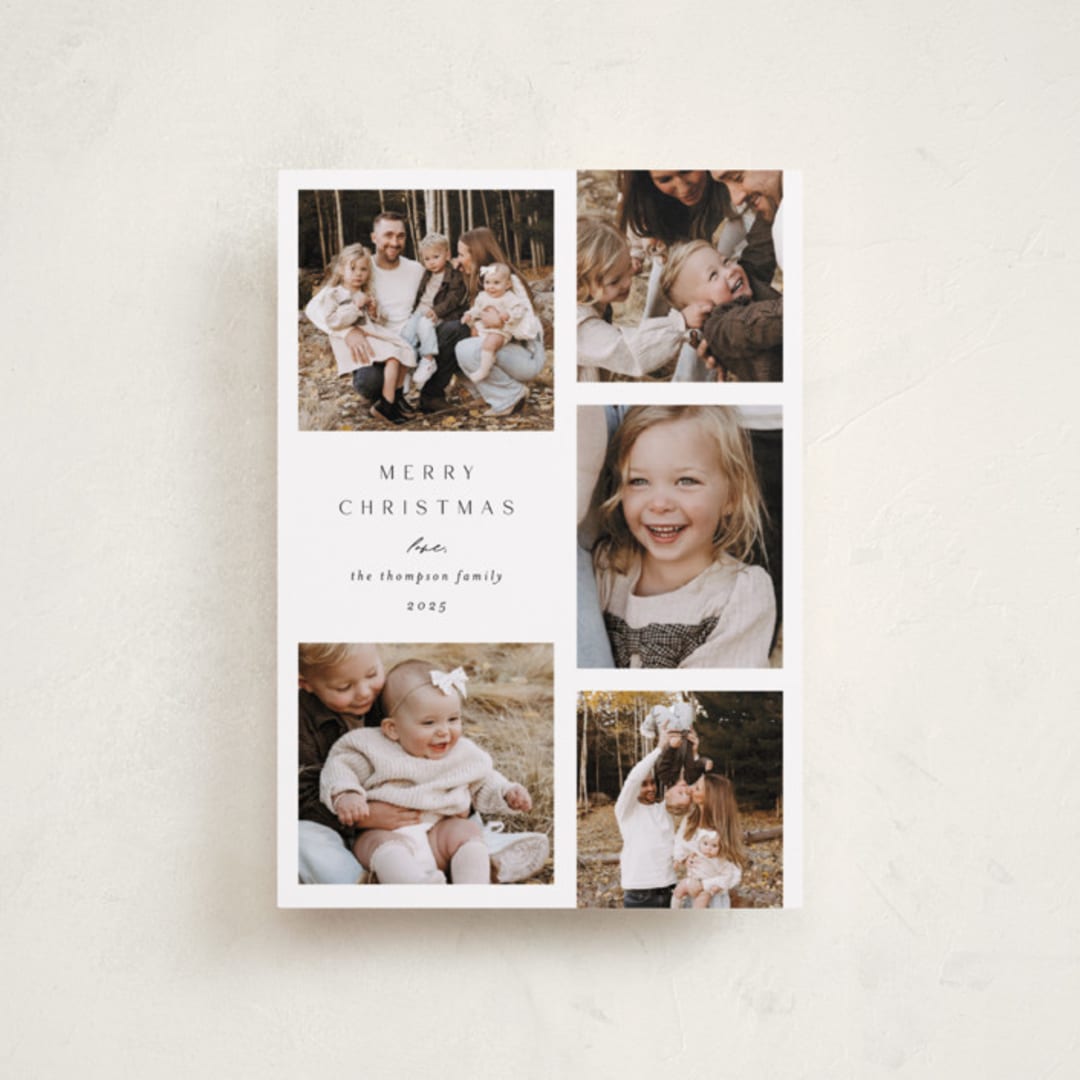 "Merriest Moments" - Holiday Cards in Snow by Ashley Iwafuchi - Front