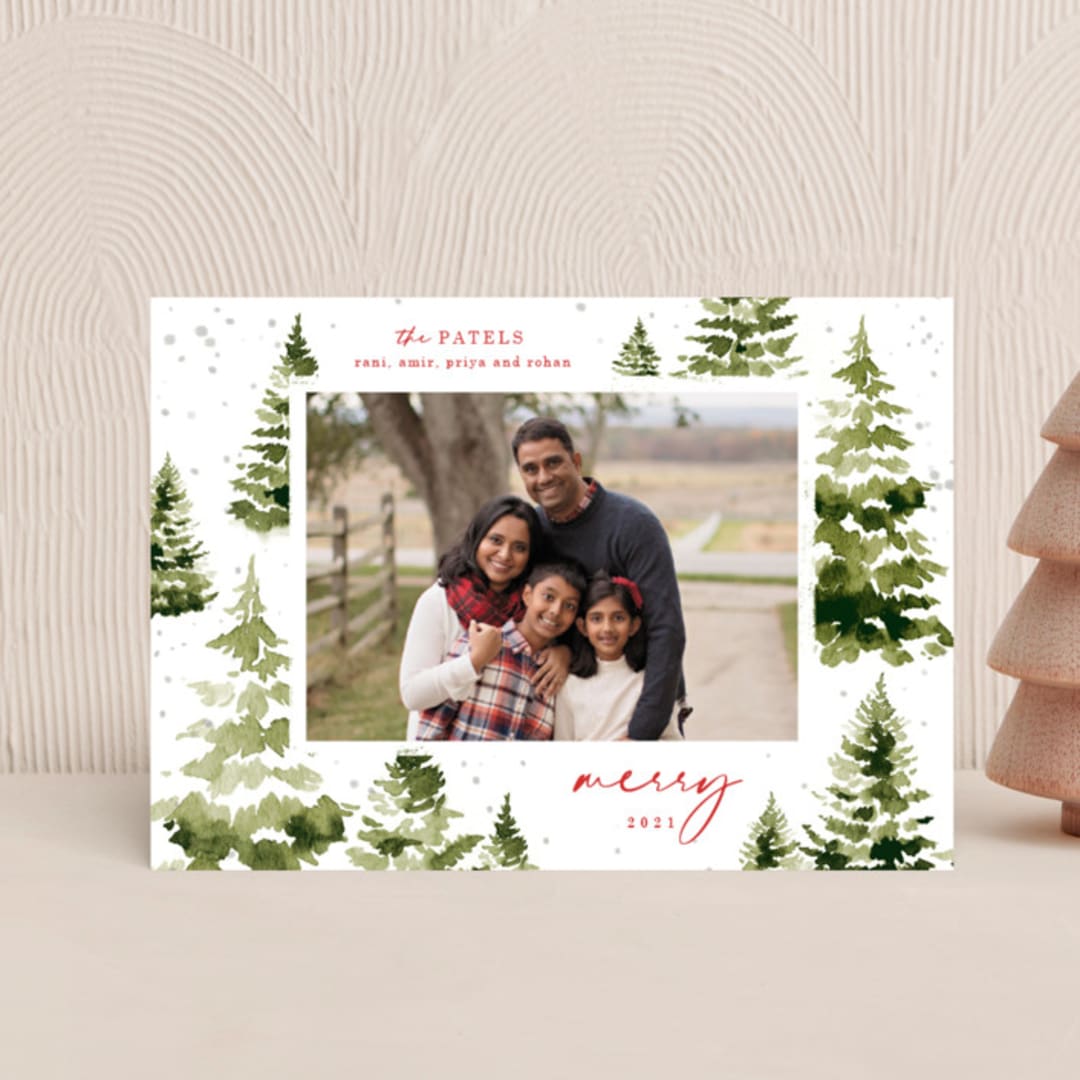 "in the snowy woods" - Holiday Cards in Fir by Helen Halik - Front