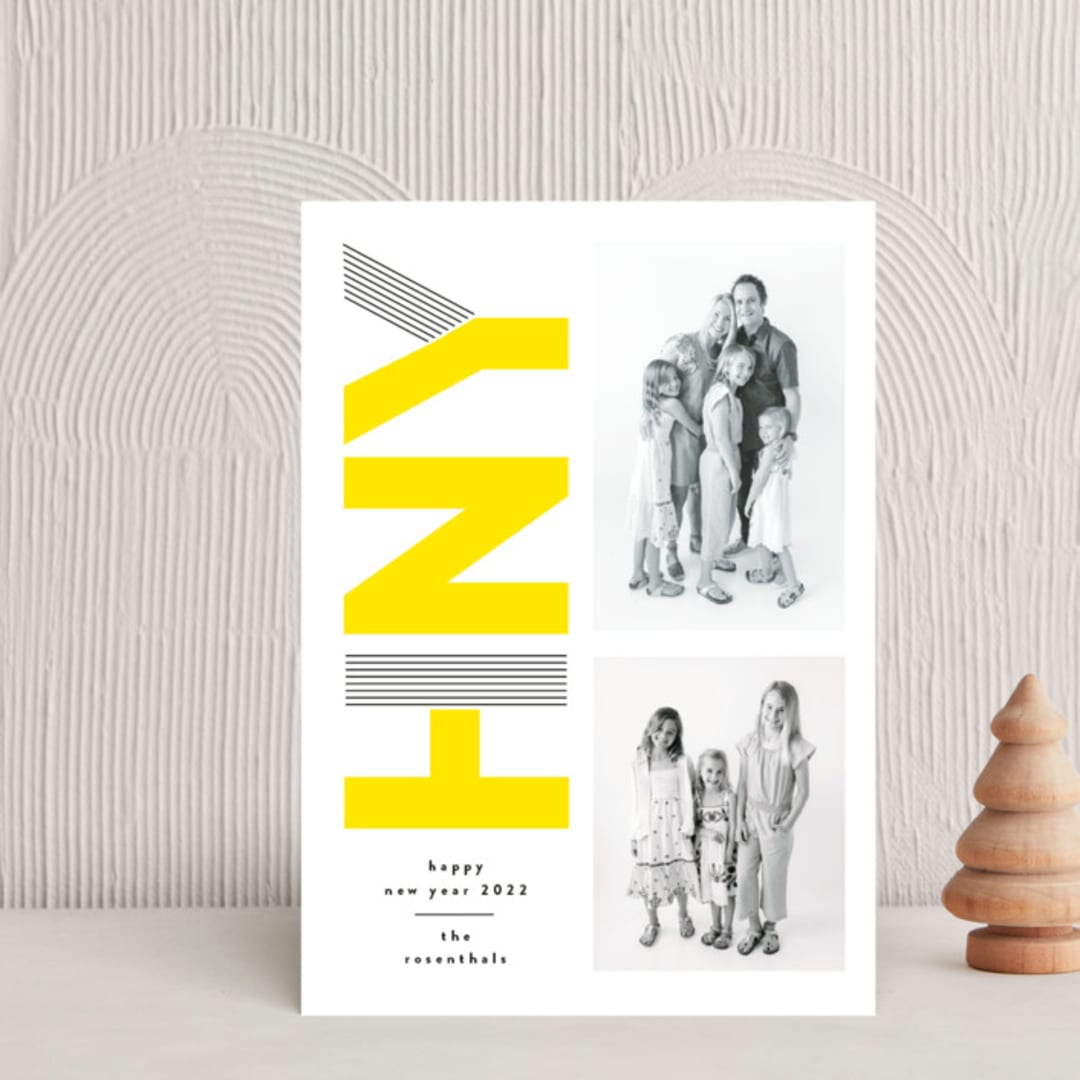 "HNY!" - Holiday Cards in Sunshine by Erica Krystek - Front