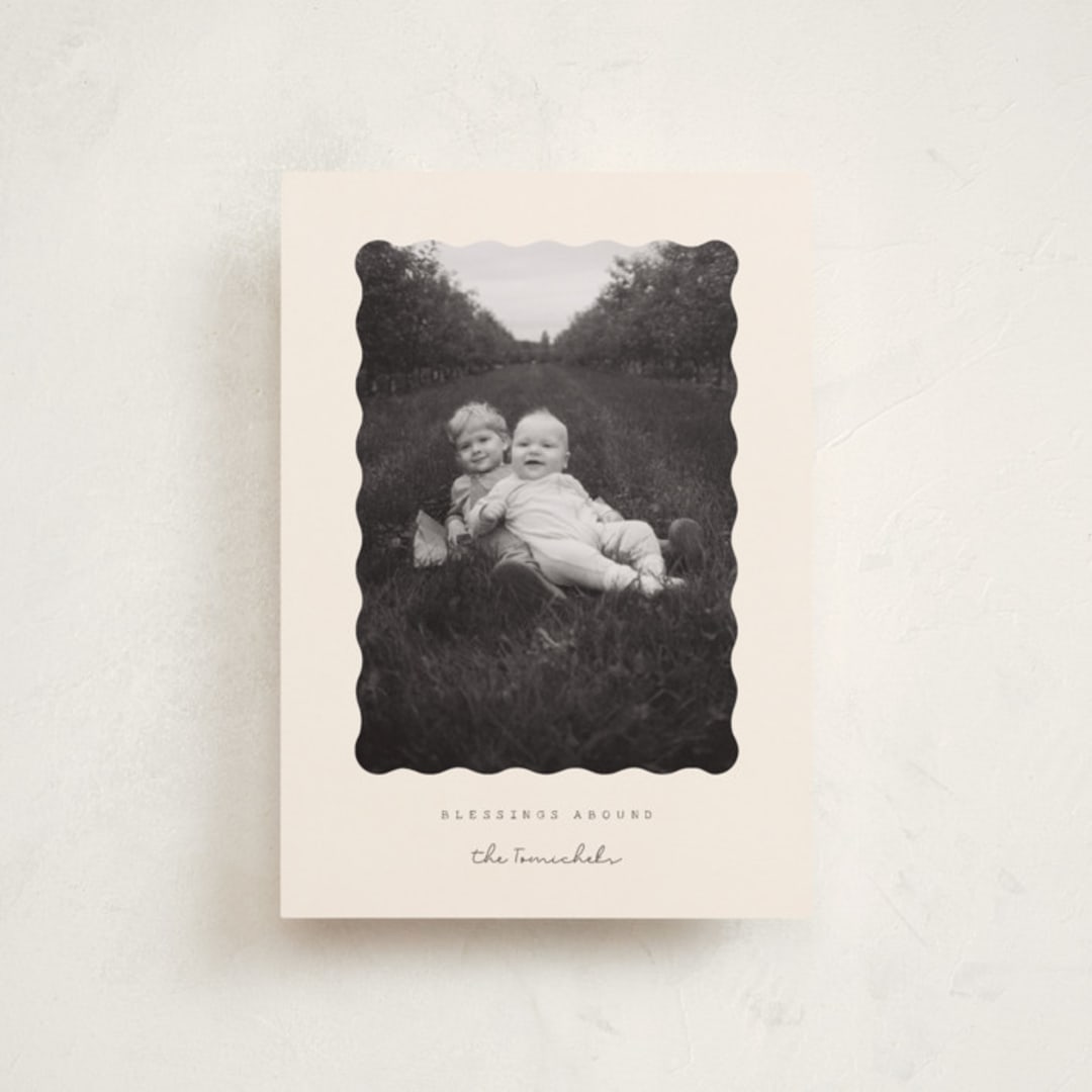 "nostalgic blessings" - Holiday Cards in Chardonnay by Sara Hicks Malone - Front