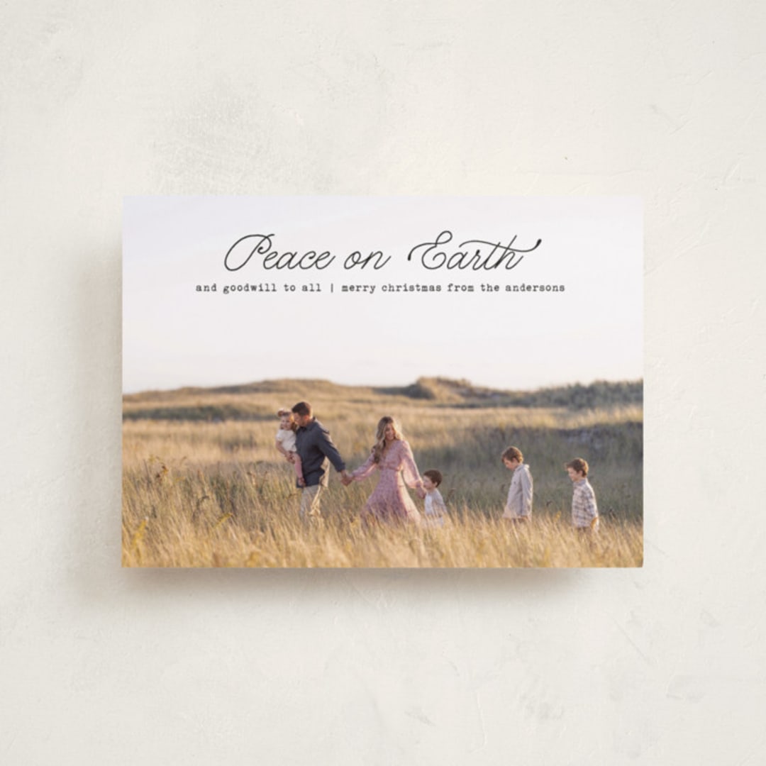 "Grace & Gratitude" - Holiday Cards in Noir by Annie Clark - Front