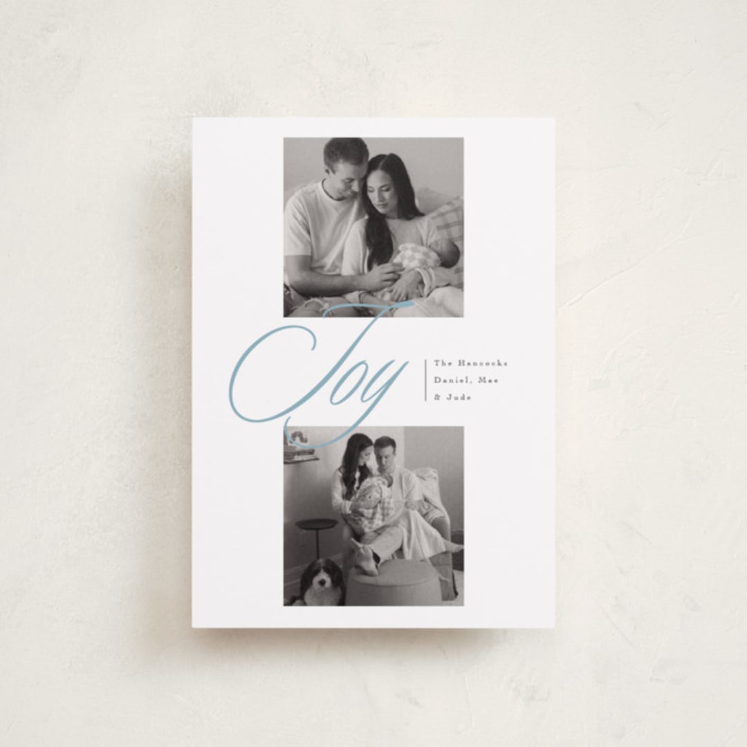 "Quiet Overlap" - Holiday Cards in Celestial by Susan Zinader - Front