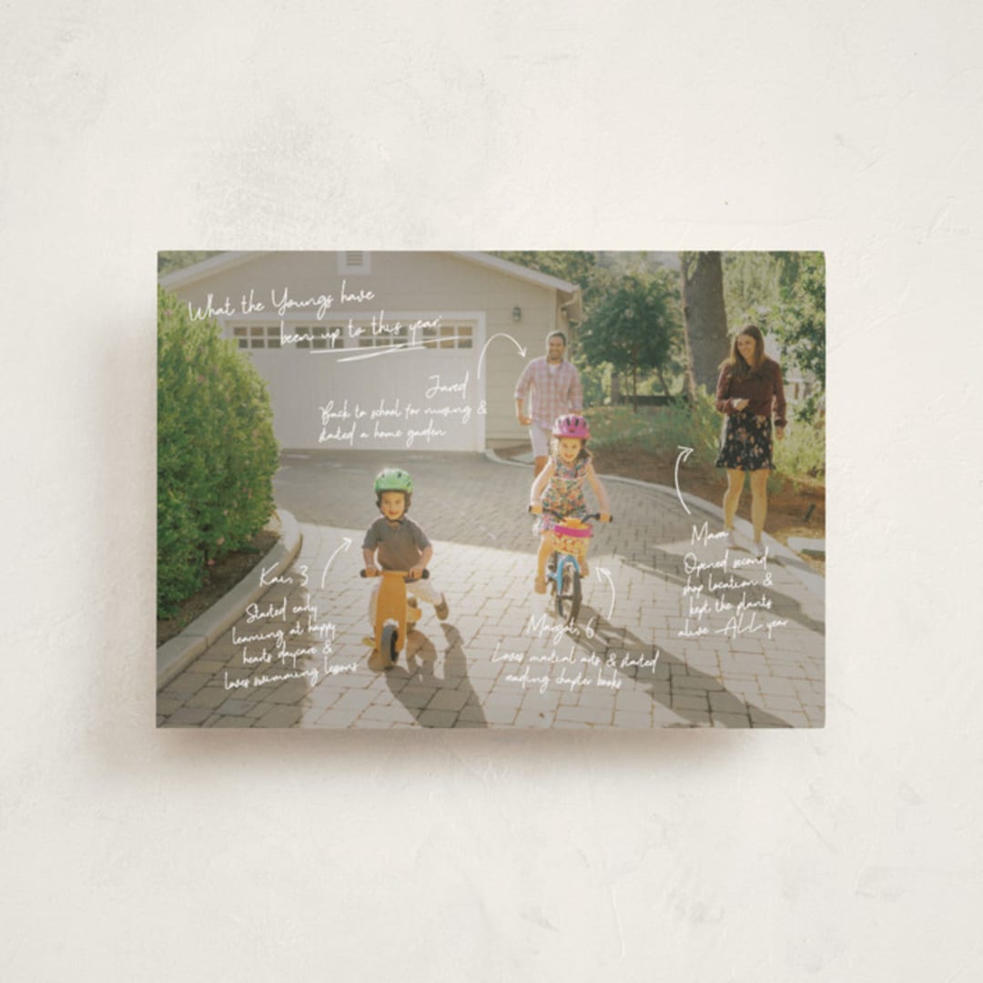 "Update" - Holiday Cards in Snow by Kennedi Shaw - Front