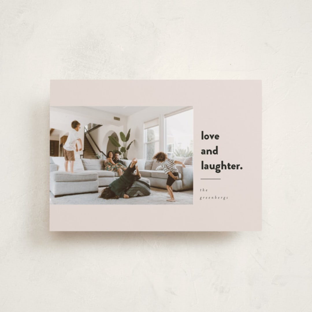 "Messy & Bright" - Holiday Cards in Blush by Iveta Angelova - Front