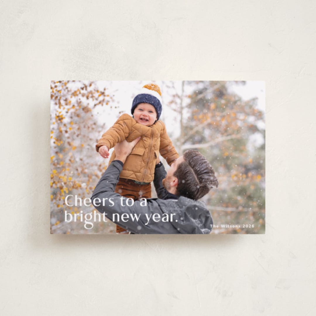 "Bright and New" - Holiday Cards in Sugar by Kimberly Morgan - Front