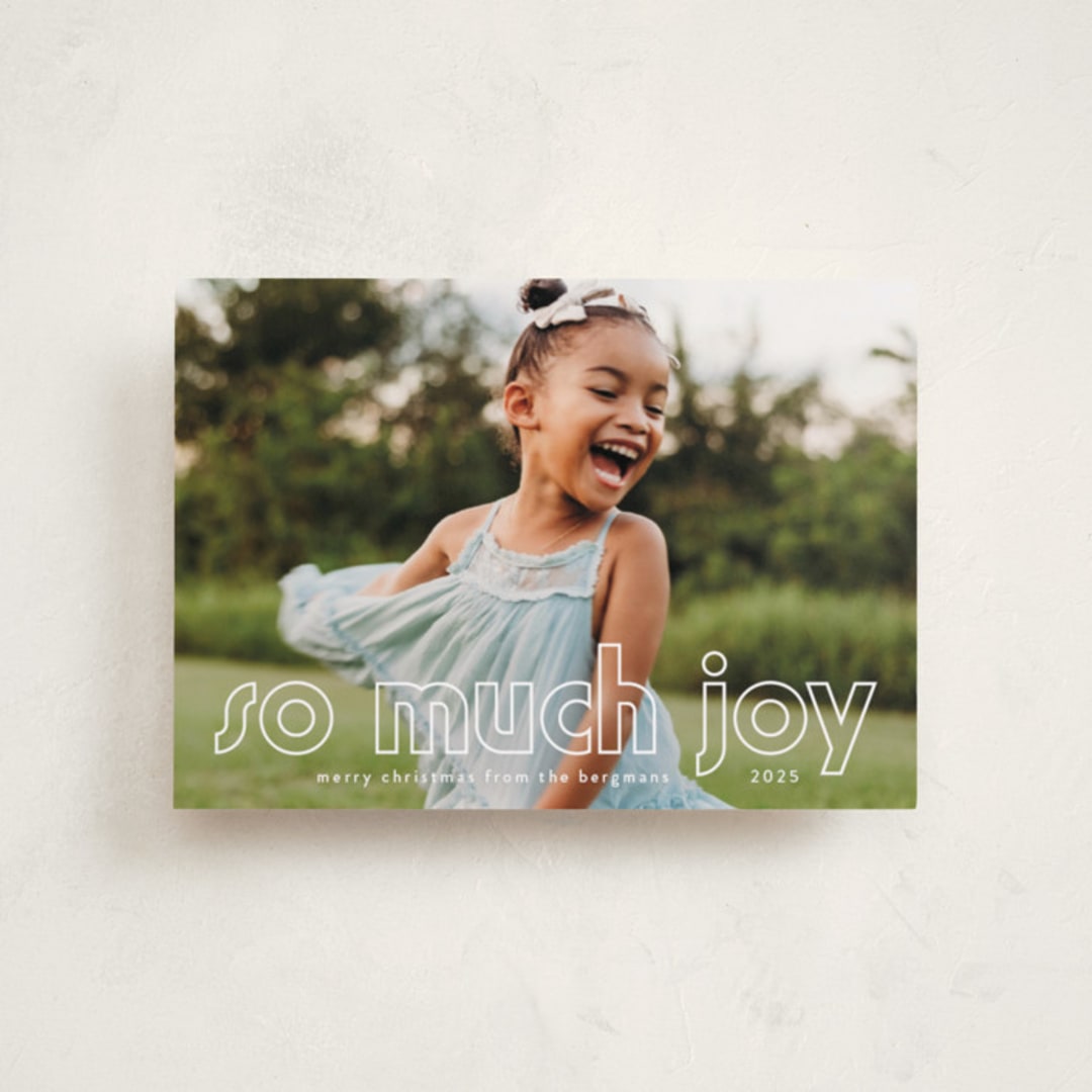 "Much Joy" - Holiday Cards in Snow by Annie Holmquist - Front