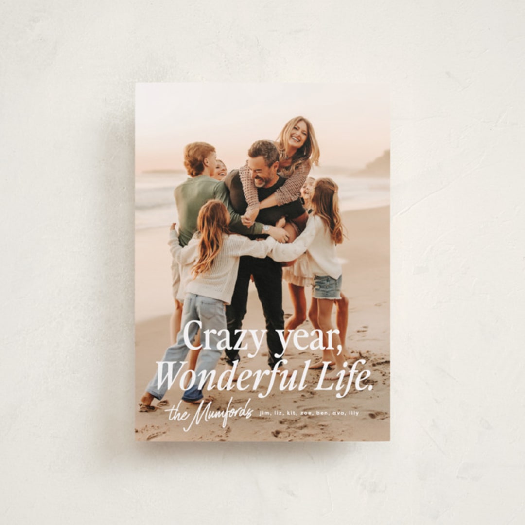 "Wonderfully Crazy" - Holiday Cards in Snowball by Erin L. Wilson - Front