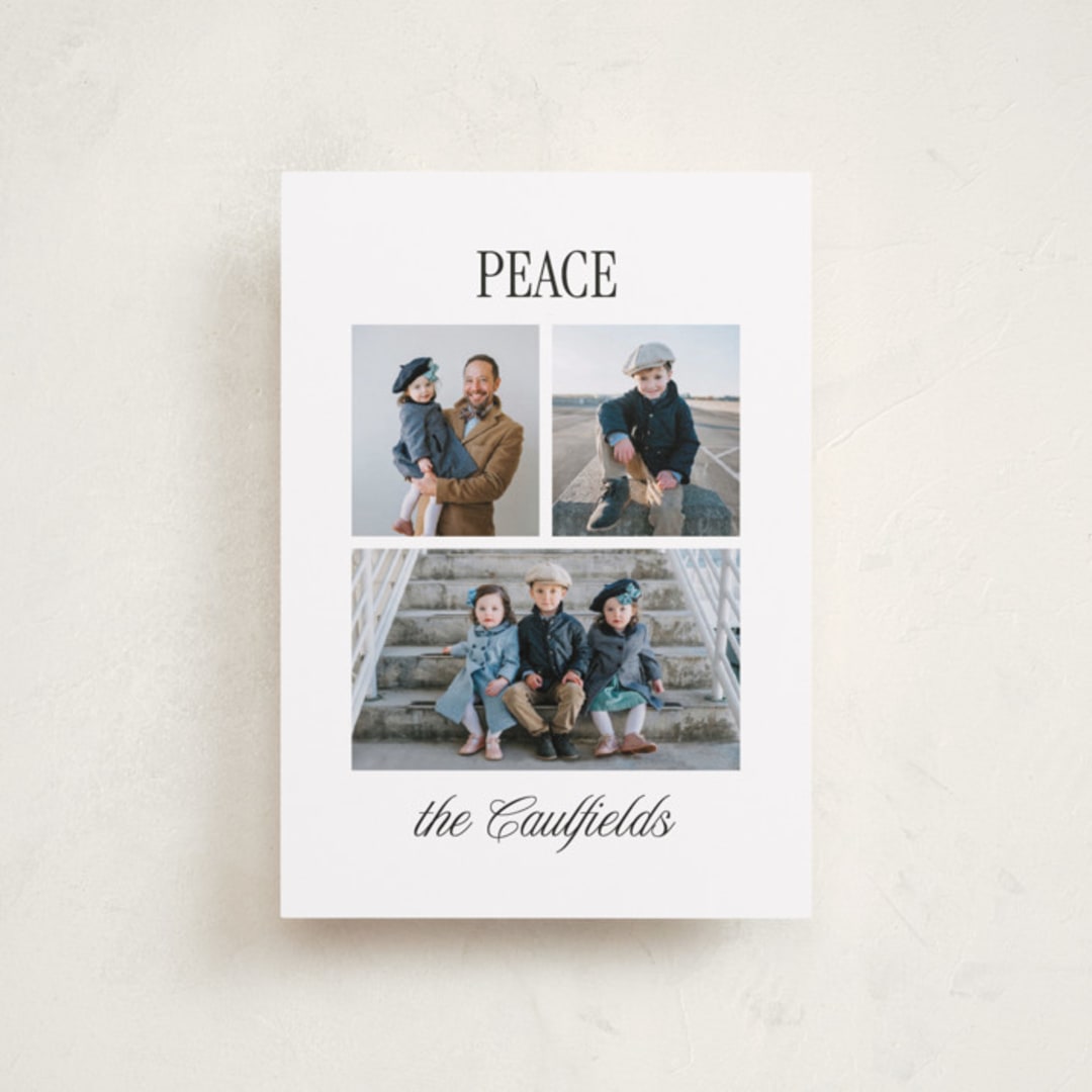 "classic merry triple" - Holiday Cards in Icicle by Kamala Nahas - Front