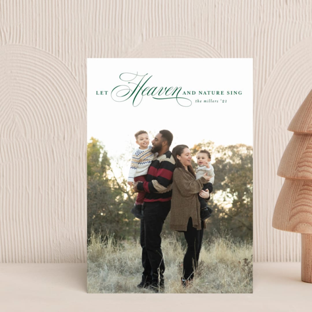 "Let Heaven Sing" - Holiday Cards in Pine by Ashlee Townsend - Front