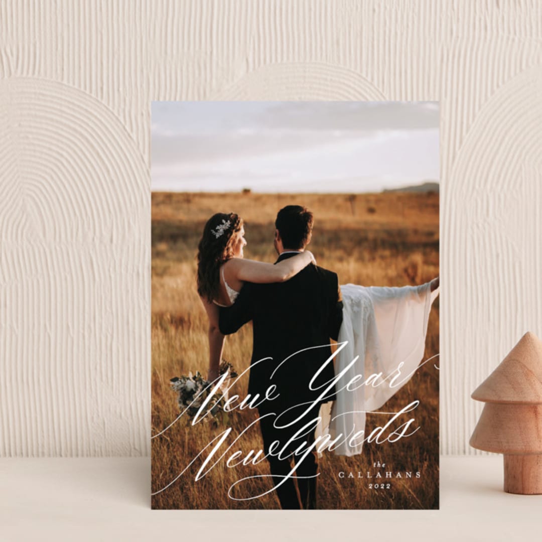 "New Year Newlyweds" - Holiday Cards in Diamond by Ella Weaver - Front