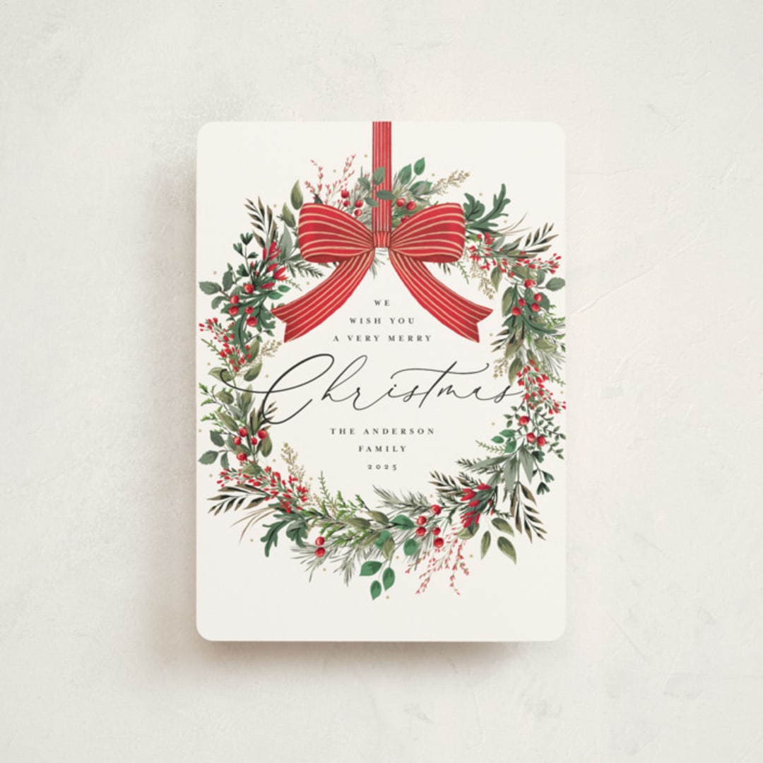 "Festive Holiday" - Holiday Cards in Snow by Susan Moyal - Front