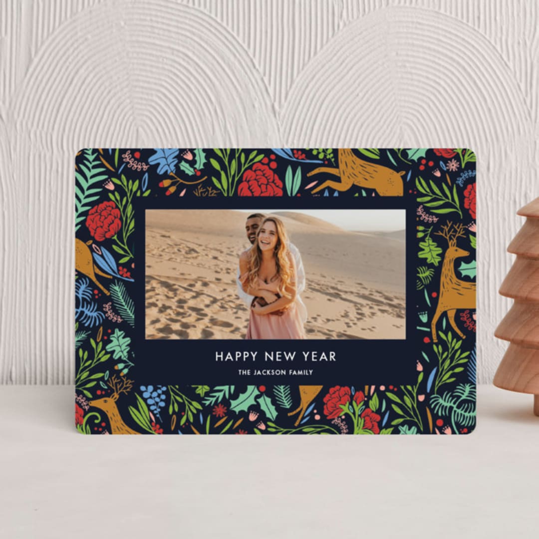 "Holiday Forest Photo" - Holiday Cards in Nuit by Menci Zaga - Front